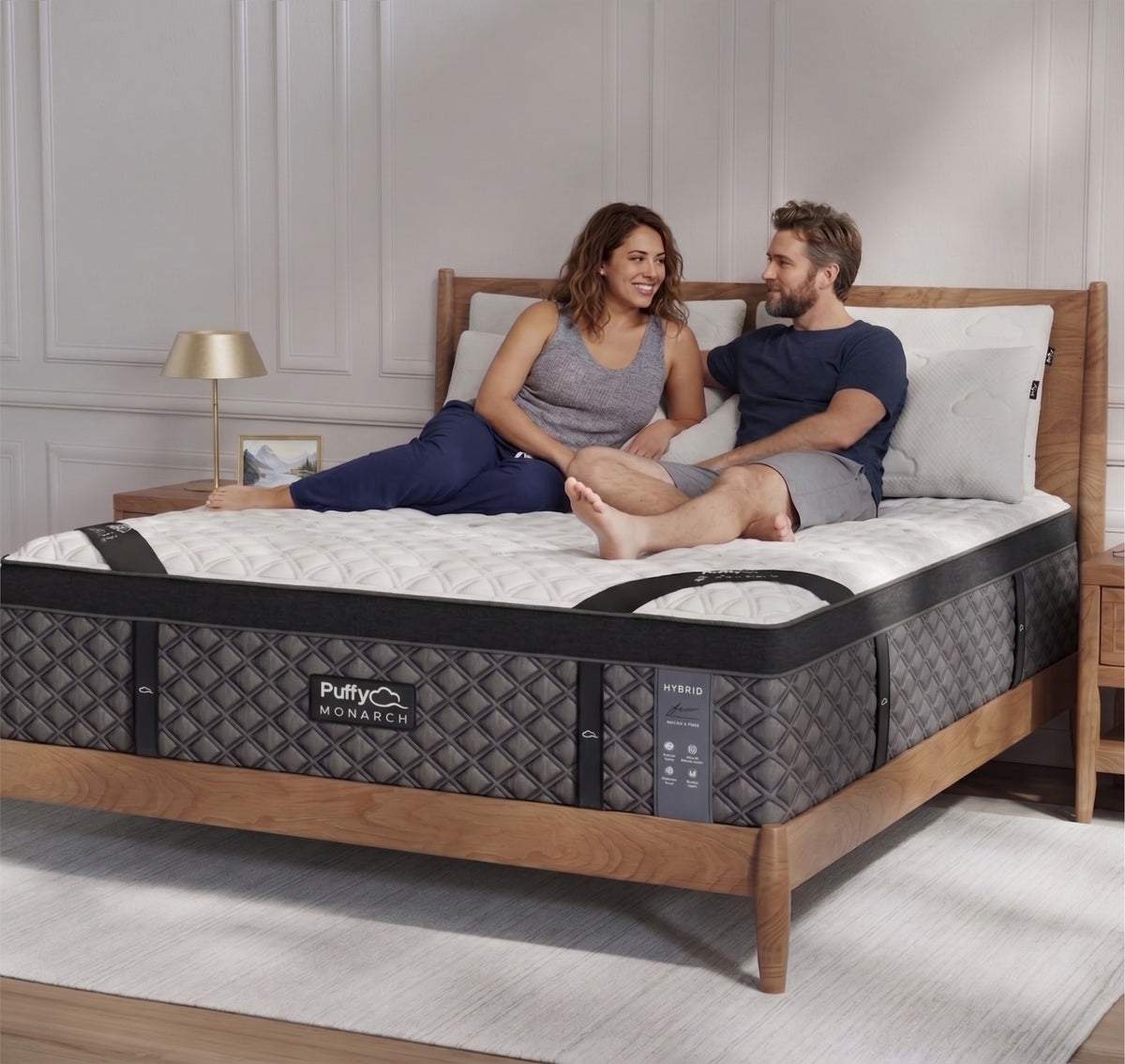 Cooling mattress displayed in a bright bedroom